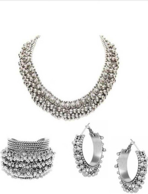 YUVAANSH COLLECTION Alloy Silver Jewellery Set(Pack of 1)