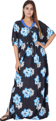 REN STAR Printed Satin Blend Women Kaftan