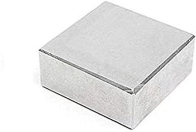 BUI Store 50mm x 50mm x 12.5mm Neodymium Block Magnets Door Magnet, Fridge Magnet, Multipurpose Office Magnets Pack of 1(Silver)