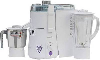 SUJATA POWERMATIC PLUS 900 Juicer Mixer Grinder (2 Jars, White)
