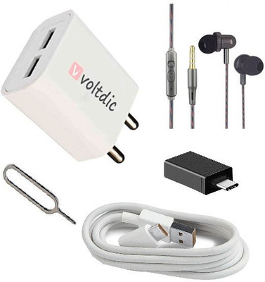 VOLTDIC Wall Charger Accessory Combo for OPPO A9 2020, OPPO A92, OPPO A92s, OPPO F15, OPPO F17, OPPO F17 Pro(Multicolor)