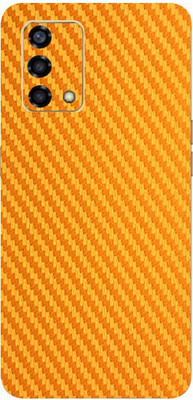 BUGGU Oppo F19s Mobile Skin(Ultra Super Golden Carbon Fiber Skin With High Matte Finish.)