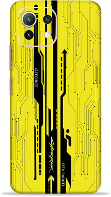 WeCre8 Skin's Xiaomi 11 Lite Ne 5g, Cyberpunk Yellow Mobile Skin(Multicolor)
