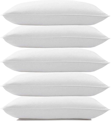 RGOCSTORE Microfibre Sleeping Pillow Pack of 5 Solid(White 5)