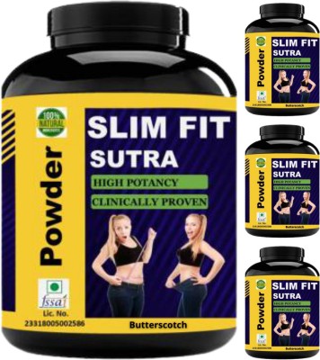Health Ayurveda Slim Fit Sutra, Body Care Product,Weight loss, Flavor Butterscotch, Pack of 4 Whey Protein(400 g, Butterscotch)