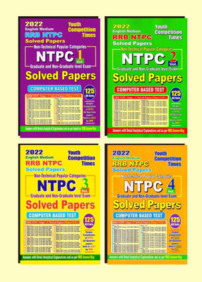 English Medium RRB NTPC Solved Papers 2022 4 Books Set(Paperback, Youth Competition Times)