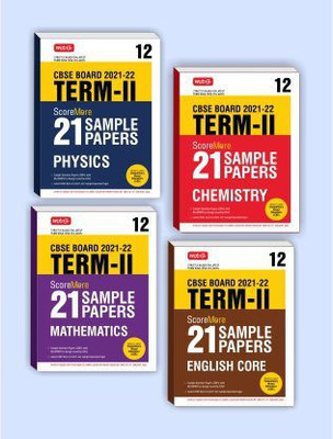 MTG Score More 21 Sample Papers Term 2, Class 12 Based On Latest Sample Paper, Blueprint And Marking Scheme Released By CBSE Exam 2022 (Set Of 4 Books) - Physics, Chemistry, Mathematics & English(Paperback, MTG Editorial Board)
