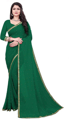 Moksha trends Embroidered Daily Wear Art Silk Saree(Light Green)