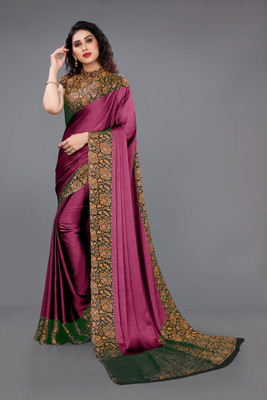 MIRCHI FASHION Printed, Floral Print Daily Wear Chiffon Saree(Pink, Black)