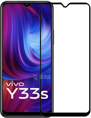 Q Box Edge To Edge Tempered Glass for Vivo Y33S(Pack of 1)