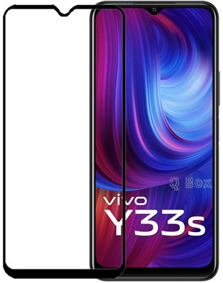 Q Box Edge To Edge Tempered Glass for Vivo Y33S(Pack of 1)