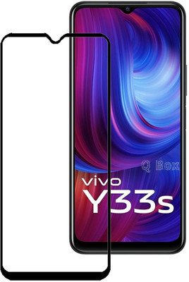 Q Box Edge To Edge Tempered Glass for Vivo Y33S(Pack of 1)