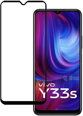 Q Box Edge To Edge Tempered Glass for Vivo Y33S(Pack of 1)