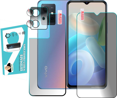 KANCHA Front and Back Screen Guard for VIVO Y75 5G WITH CAMERA LENS(Pack of 3)