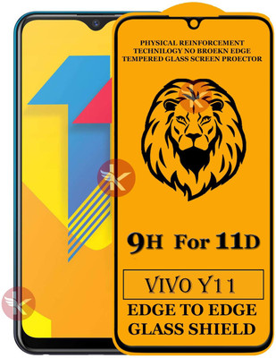 Kreatick Tempered Glass Guard for VIVO-Y11 Edge to Edge Tempered Glass(Pack of 1)