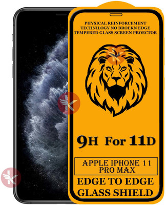 Kreatick Tempered Glass Guard for IPHONE-11 PRO MAX Edge to Edge Tempered Glass(Pack of 1)