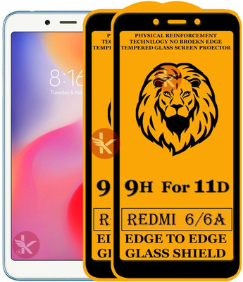 Kreatick Edge To Edge Tempered Glass for Mi Redmi 6(Pack of 2)