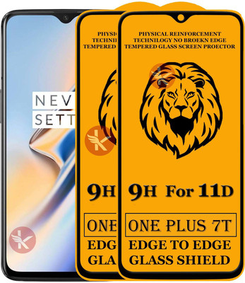 Kreatick Edge To Edge Tempered Glass for ONEPLUS-7T(Pack of 2)