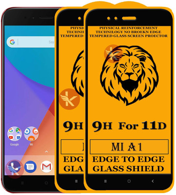 Kreatick Tempered Glass Guard for MI-A1 Edge to Edge Tempered Glass(Pack of 2)