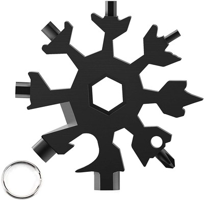 Padchaaya 18 in 1 Multi-Purpose Screwdriver Tool Snowflake Shaped Stainless Steel -Black Combination Screwdriver Set(Pack of 1)