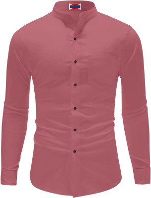 Berlin Men Solid Casual Pink Shirt