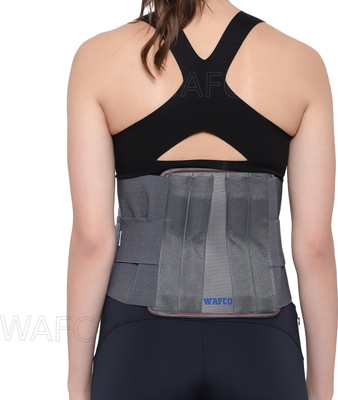 WAFCO LS Contoured lower back pain (Men & Women) Back / Lumbar Support(Grey)