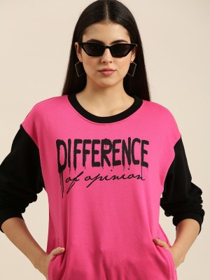 DIFFERENCE OF OPINION Full Sleeve Printed Women Sweatshirt