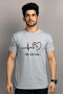 Deccan Store Printed Men Round Neck Grey T-Shirt