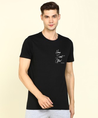 Young trendz Graphic Print Men Round Neck Black T-Shirt