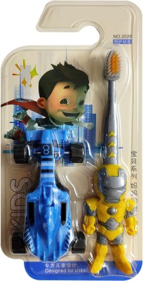 Yunicron Max Robot Toothbrush with Racing Car Extra Soft Toothbrush