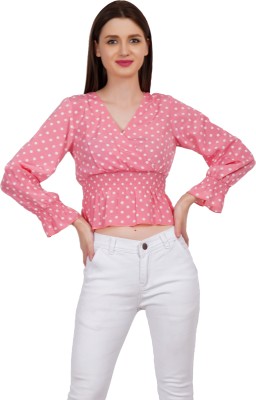 ART OF CLOTHING Casual Printed Women Pink Top