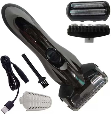 Geemy Professional Electric Rechargeble Trimmer Shaver HairClipper Beard Men's Cutter Trimmer 45 min  Runtime 4 Length Settings(Multicolor)