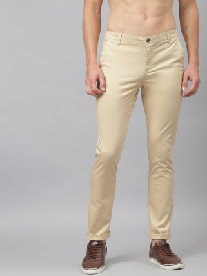 THOMAS SCOTT Slim Fit Men Beige Trousers