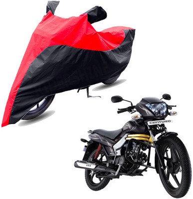 RiderShine Two Wheeler Cover for Mahindra(Centuro, Black, Red)