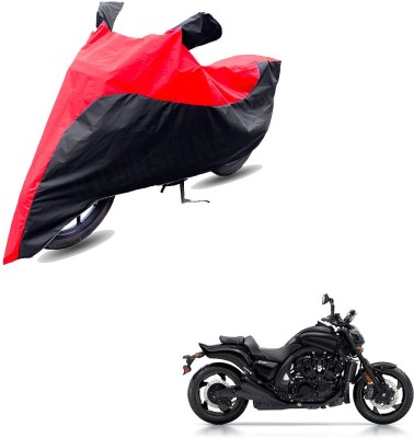 RiderShine Two Wheeler Cover for Yamaha(VMAX, Black, Red)