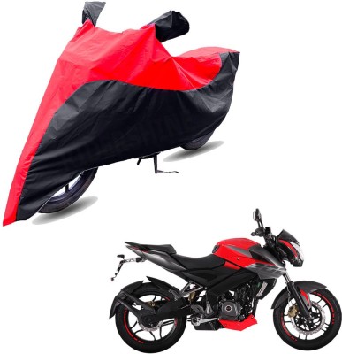 RiderShine Two Wheeler Cover for Bajaj(Pulsar NS 160, Black, Red)