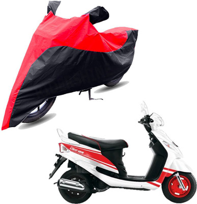 RiderShine Two Wheeler Cover for Mahindra(Rodeo UZO, Black, Red)
