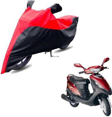 RiderShine Two Wheeler Cover for Kinetic(Nova, Black, Red)