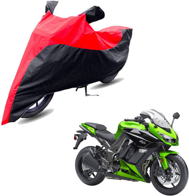 RiderShine Two Wheeler Cover for Kawasaki(Ninja 1000, Black, Red)