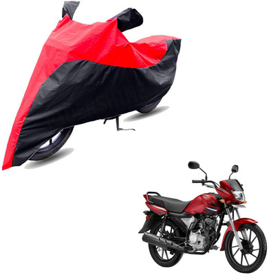 RiderShine Two Wheeler Cover for Yamaha(Saluto RX, Black, Red)