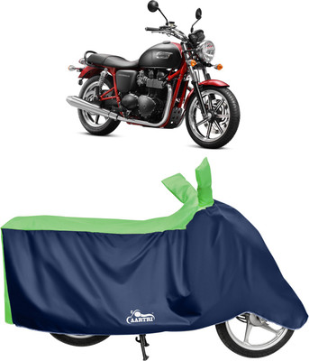 DROHAR Waterproof Two Wheeler Cover for Triumph(Bonneville T120 Black BS6, Green)