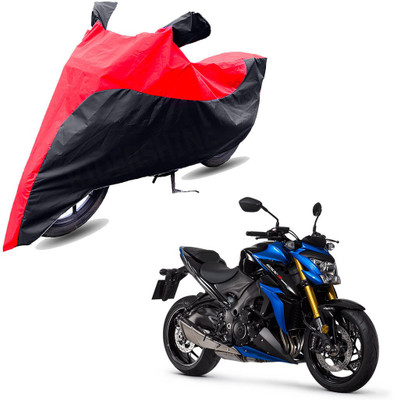 RiderShine Two Wheeler Cover for Suzuki(GSX S1000, Black, Red)