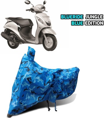 BLUERIDE Two Wheeler Cover for Yamaha(Fascino, Blue)