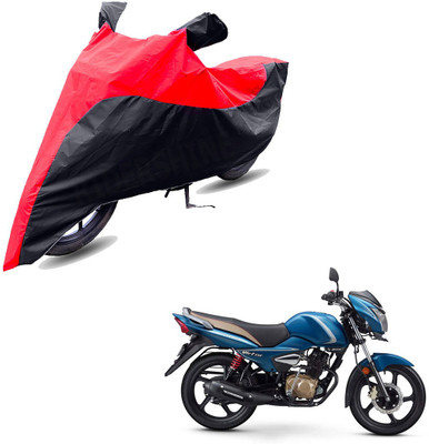 RiderShine Two Wheeler Cover for TVS(Victor, Black, Red)
