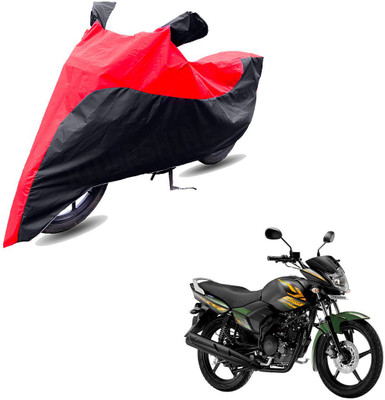 RiderShine Two Wheeler Cover for Yamaha(Saluto, Black, Red)