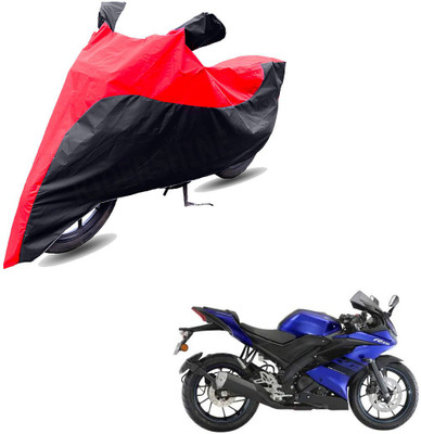 RiderShine Two Wheeler Cover for Yamaha(YZF R15 S, Black, Red)