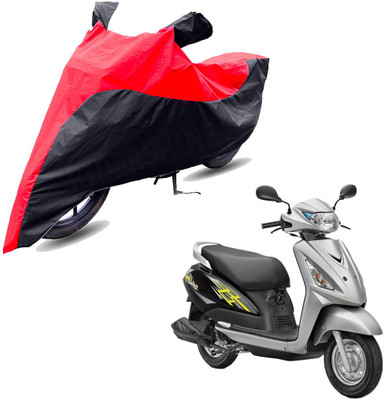 RiderShine Two Wheeler Cover for Suzuki(Swish 125, Black, Red)