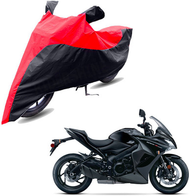 RiderShine Two Wheeler Cover for Suzuki(GSX S1000F, Black, Red)