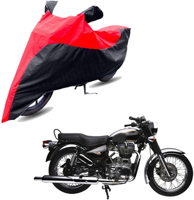 RiderShine Two Wheeler Cover for Royal Enfield(Electra 4S, Black, Red)