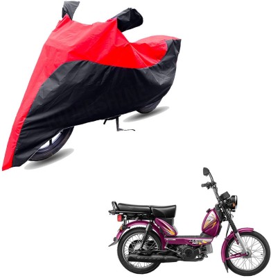 RiderShine Two Wheeler Cover for TVS(XL 100, Black, Red)